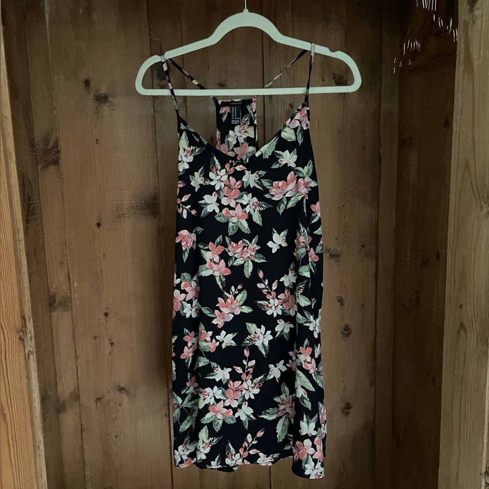 Black Floral Mini Dress